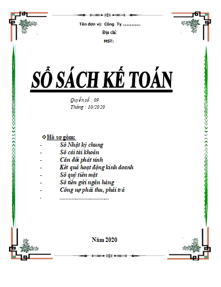 miễn phí mẫu file Excel in bìa sổ sách kế toán