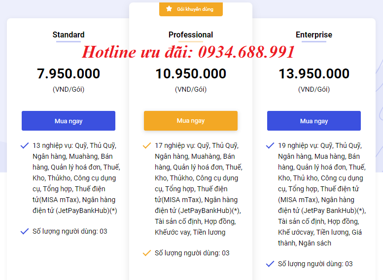 Báo giá phần mềm kế toán MISA SME NET 2023 mới nhất 2024
